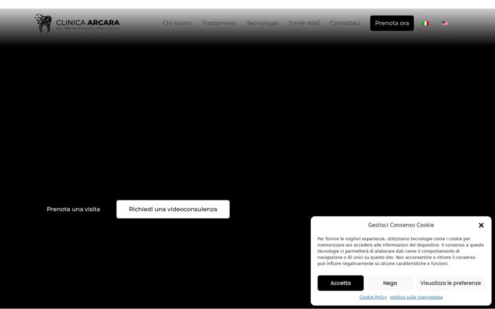 Screenshot of clinicaarcara.it