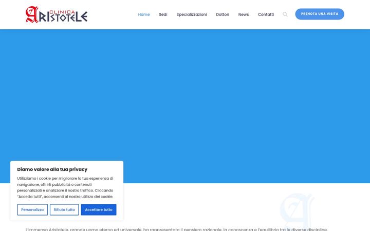 Screenshot of clinicaaristotele.it