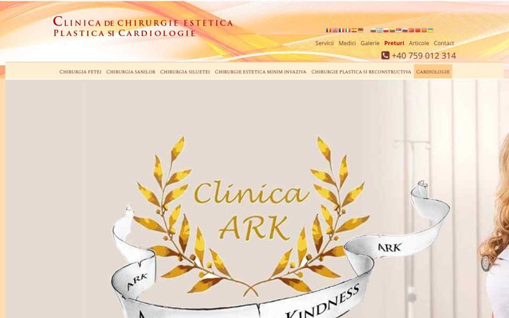 Zrzut ekranu clinicaark.ro