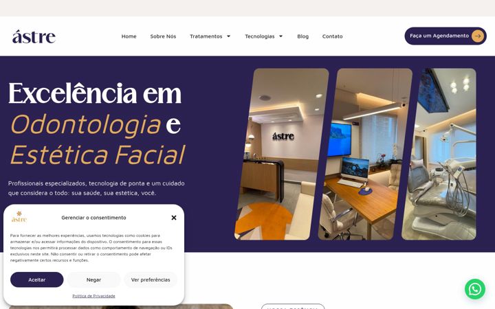 Screenshot van clinicaastre.com.br