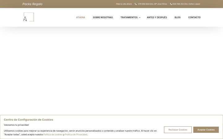 Screenshot von clinicaathena.com