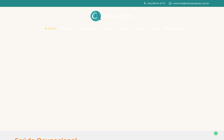 Screenshot of clinicaaudicao.com.br