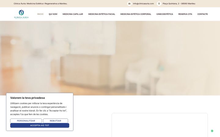 Screenshot of clinicaauria.com