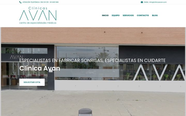 Screenshot of clinicaavan.com