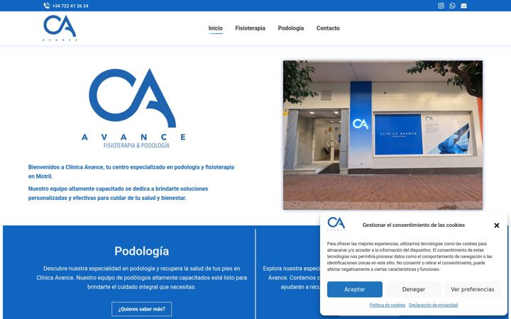 Screenshot of clinicaavance.com