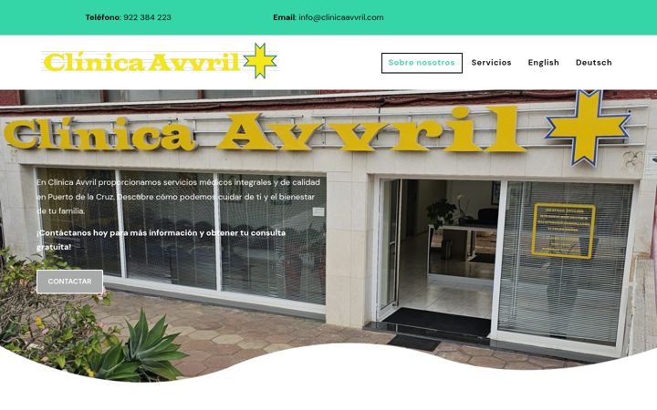 Screenshot of clinicaavvril.com