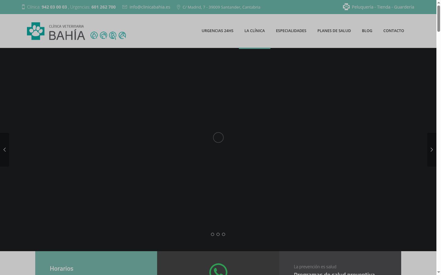 Captura de pantalla del banner de consentimiento mostrado antes de cualquier interacción