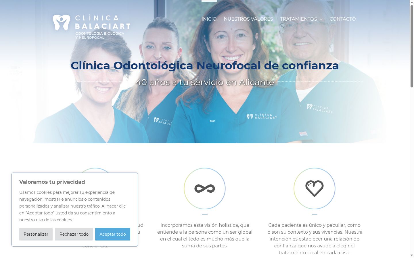 Screenshot del banner di consenso mostrato prima di qualsiasi interazione