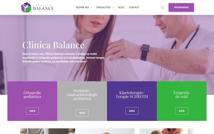 Zrzut ekranu clinicabalance.ro