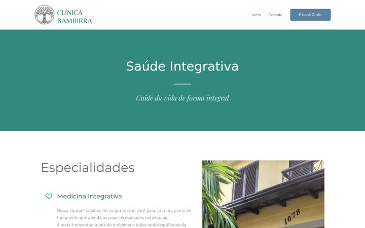 Screenshot of clinicabambirra.com.br