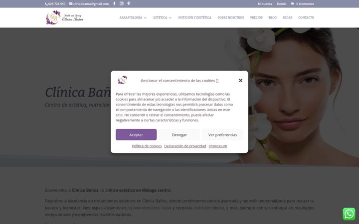 Screenshot of clinicabanos.com