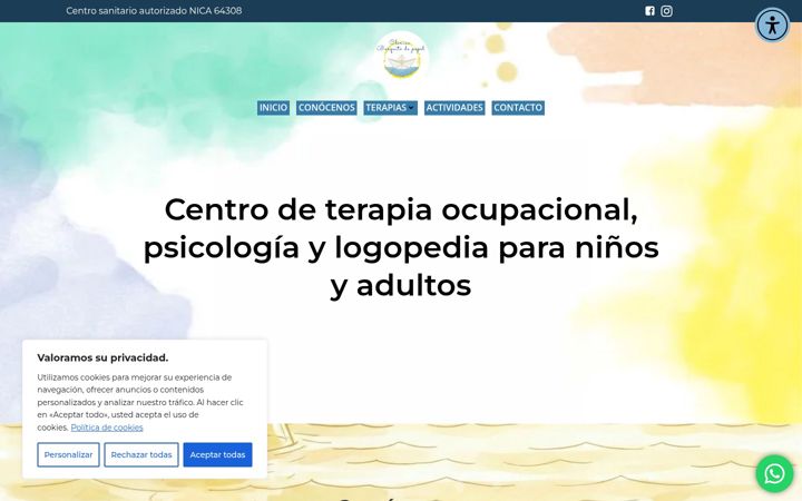 Screenshot of clinicabarquitodepapel.es