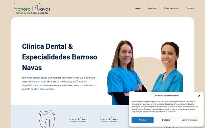 Screenshot of clinicabarrosonavas.es