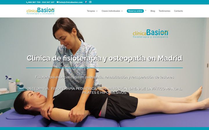 Screenshot of clinicabasion.com