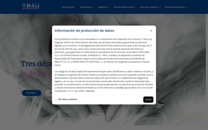 Screenshot of clinicabau.com