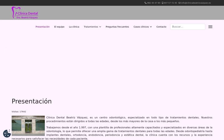Screenshot of clinicabeatrizvazquez.es