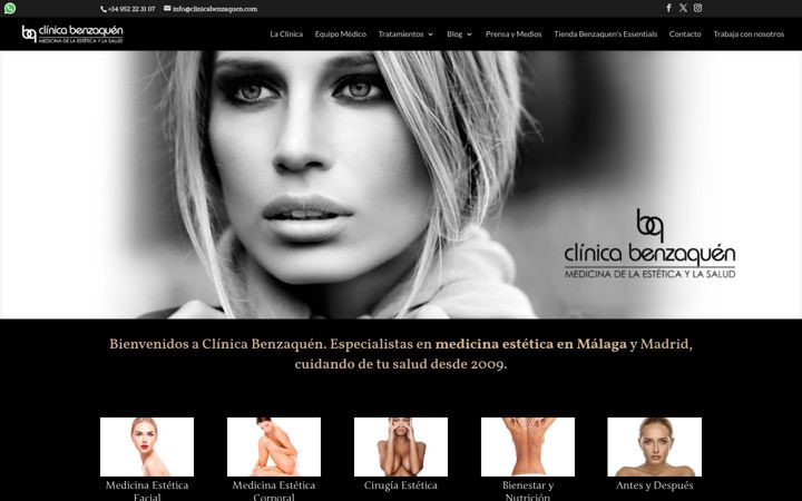 Screenshot of clinicabenzaquen.com