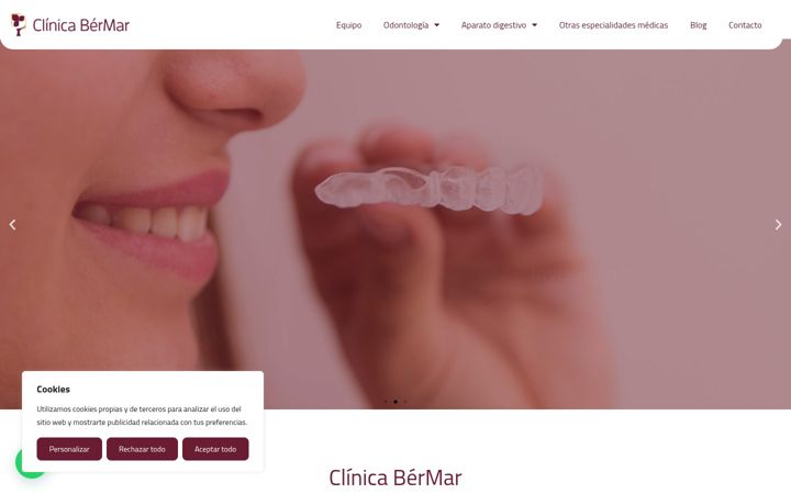 Screenshot of clinicabermar.com