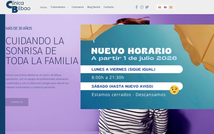 Screenshot of clinicabilbao.com