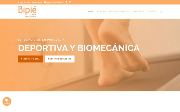Screenshot of clinicabipie.es