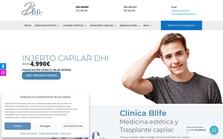 Ekrano kopija clinicablife.es