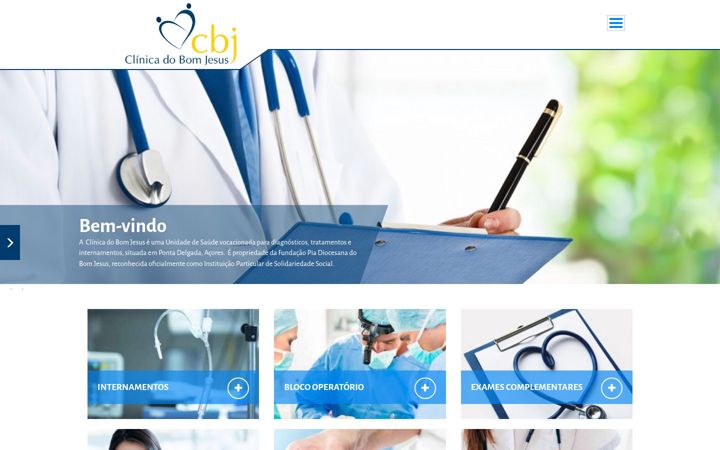 Screenshot stránky clinicabomjesus.org