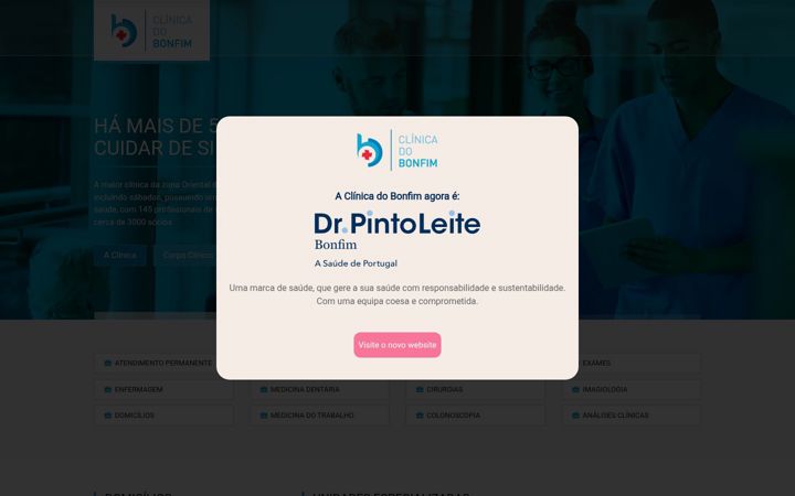 Posnetek zaslona clinicabonfim.pt