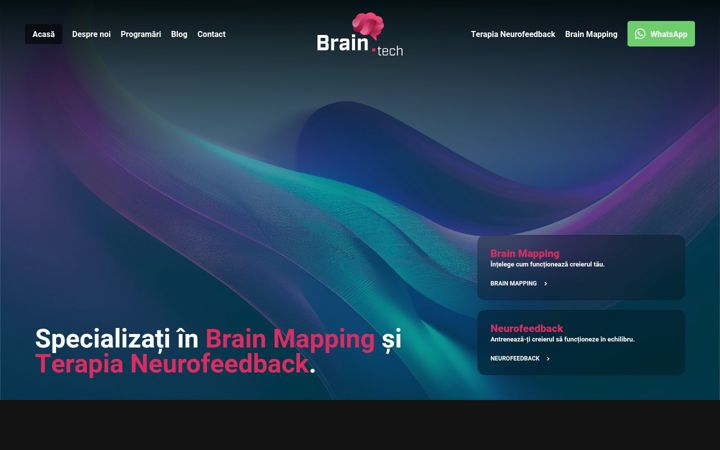 Screenshot ta' clinicabraintech.ro