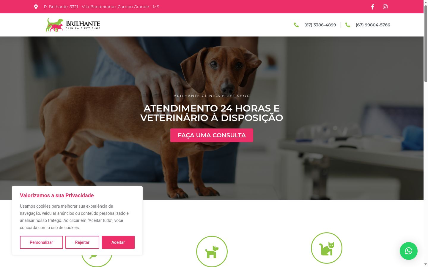 Screenshot of the consent banner shown before any interaction