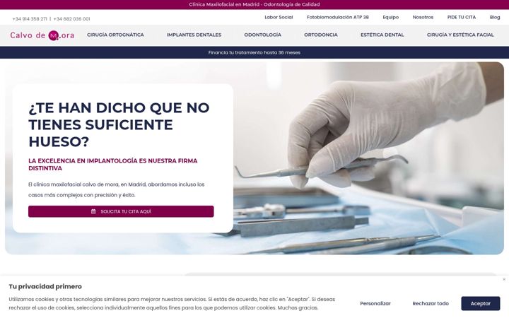 Screenshot of clinicacalvodemora.com