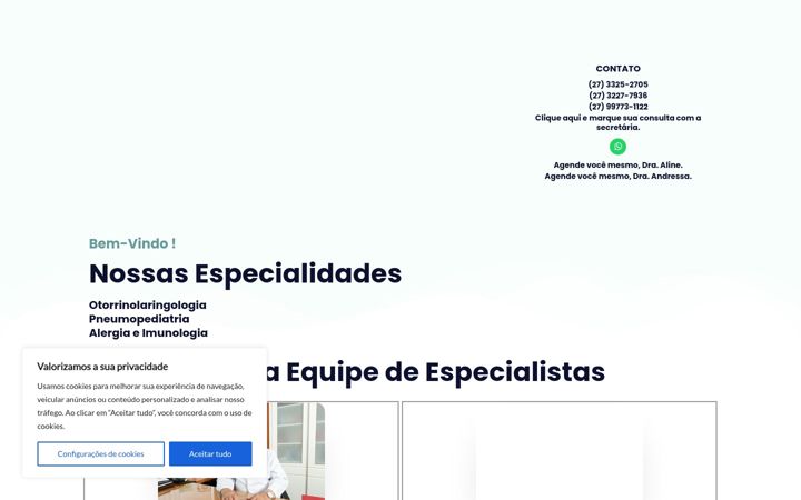 Captură de ecran a clinicacamporez.com.br
