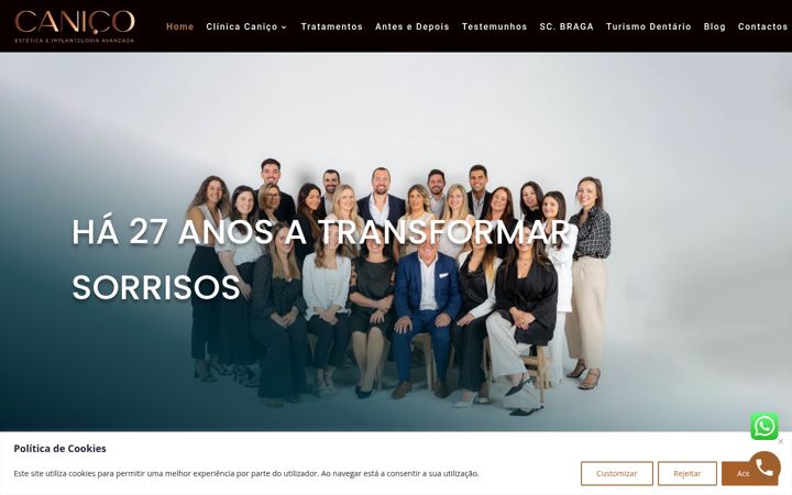 Posnetek zaslona clinicacanico.pt