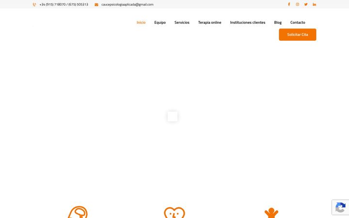 Captura de ecrã de clinicacauce.es