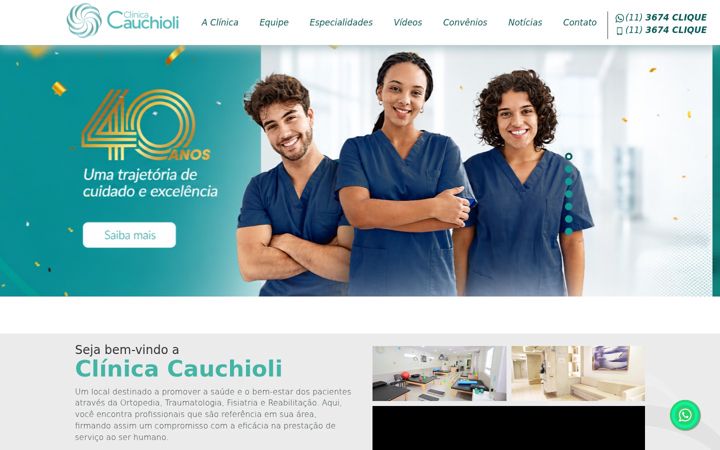 Screenshot di clinicacauchioli.com.br