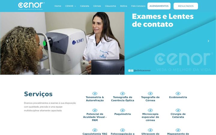 Screenshot of clinicacenor.com.br
