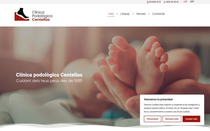 Screenshot of clinicacentellas.com