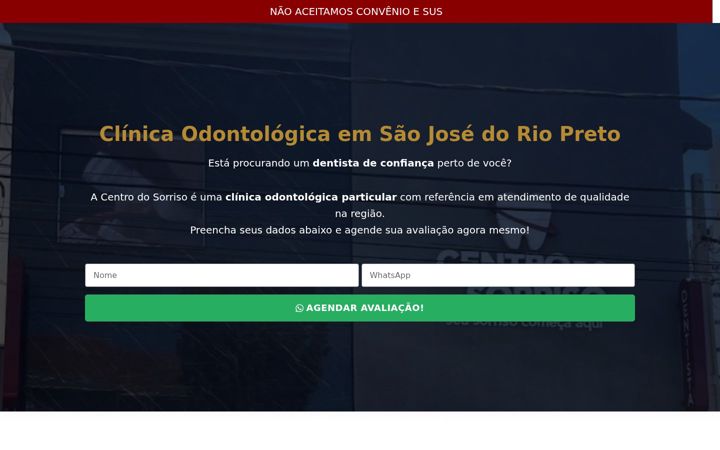 Screenshot of clinicacentrodosorriso.com.br