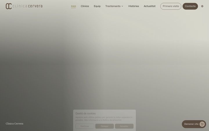 Captura de ecrã de clinicacervera.es