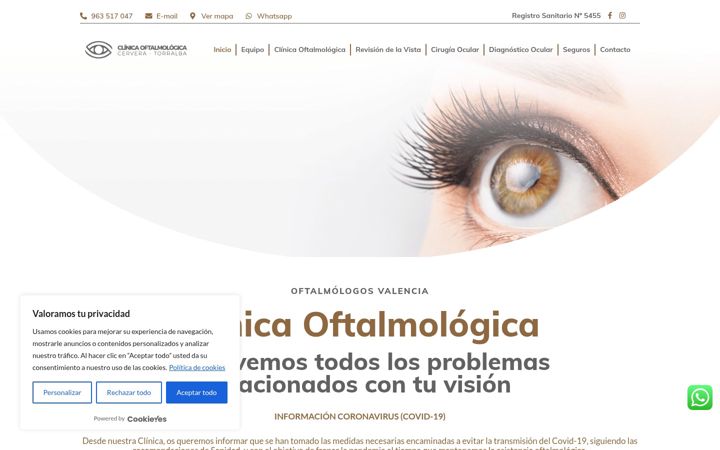 Screenshot of clinicacerveratorralba.com