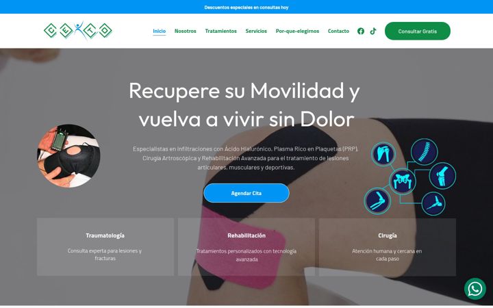 Screenshot of clinicaceto.com