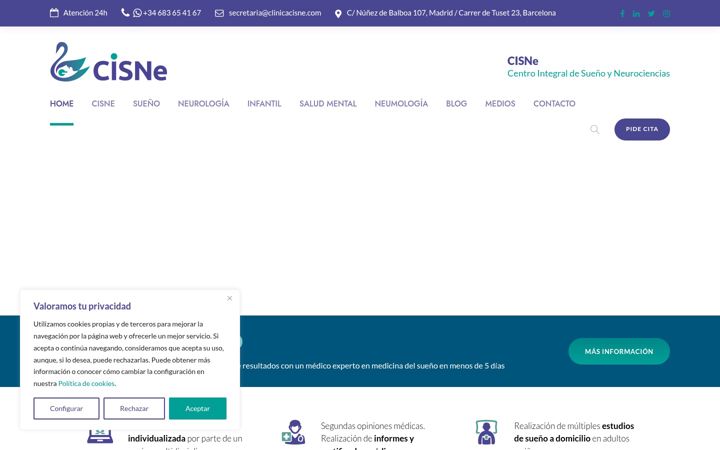 Screenshot of clinicacisne.com