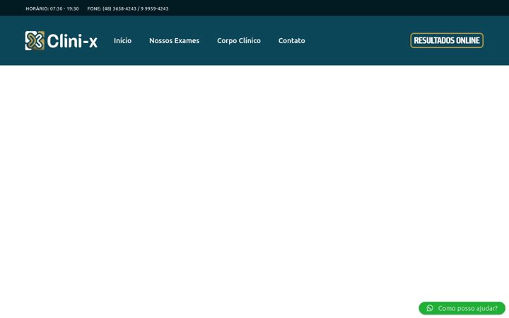 Screenshot of clinicaclinix.com.br