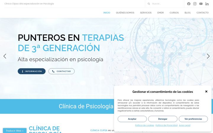 Captura de ecrã de clinicaclipsa.es