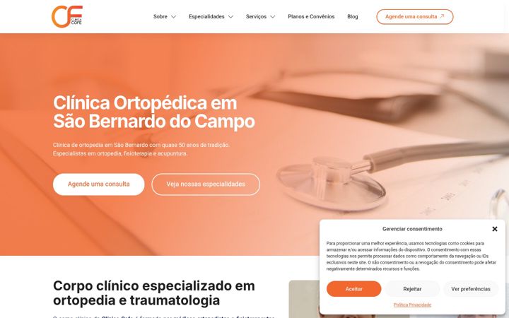 Screenshot di clinicacofe.com.br