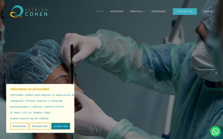 Screenshot of clinicacohen.com