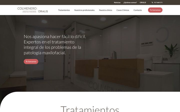 Captura de pantalla de clinicacolmenero.es