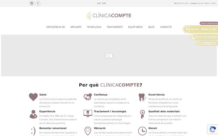 Screenshot of clinicacompte.com