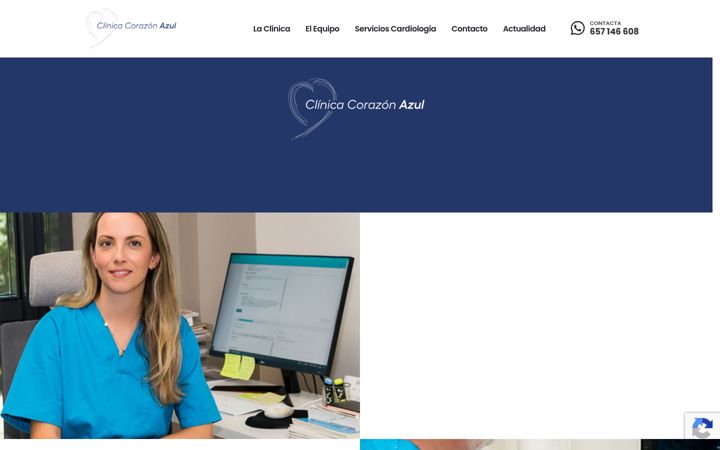 Screenshot of clinicacorazonazul.com
