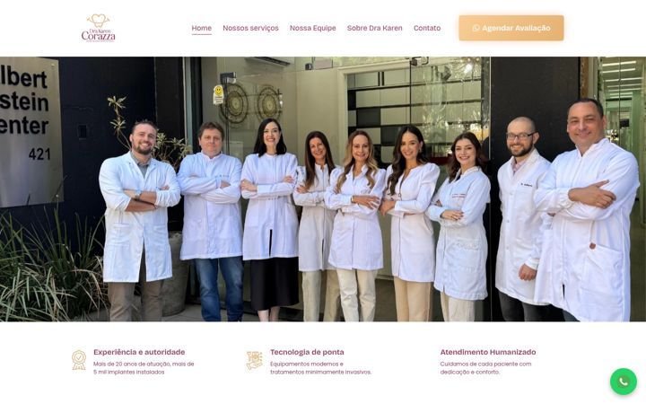 Screenshot of clinicacorazza.com.br