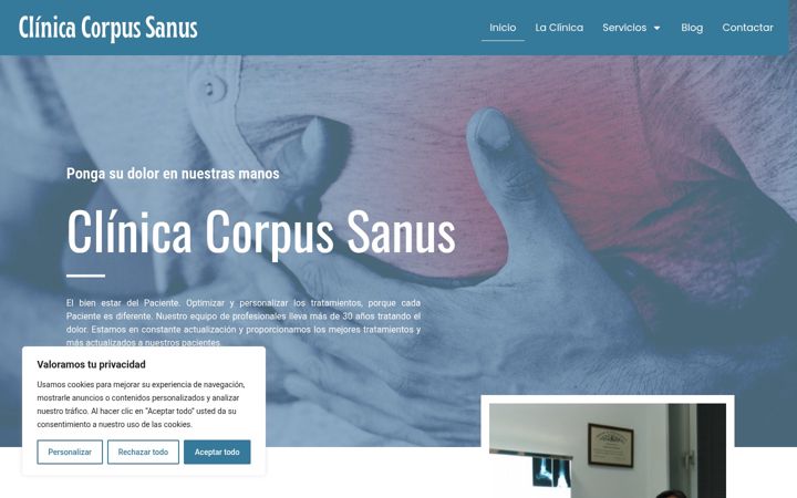 Screenshot of clinicacorpussanus.com
